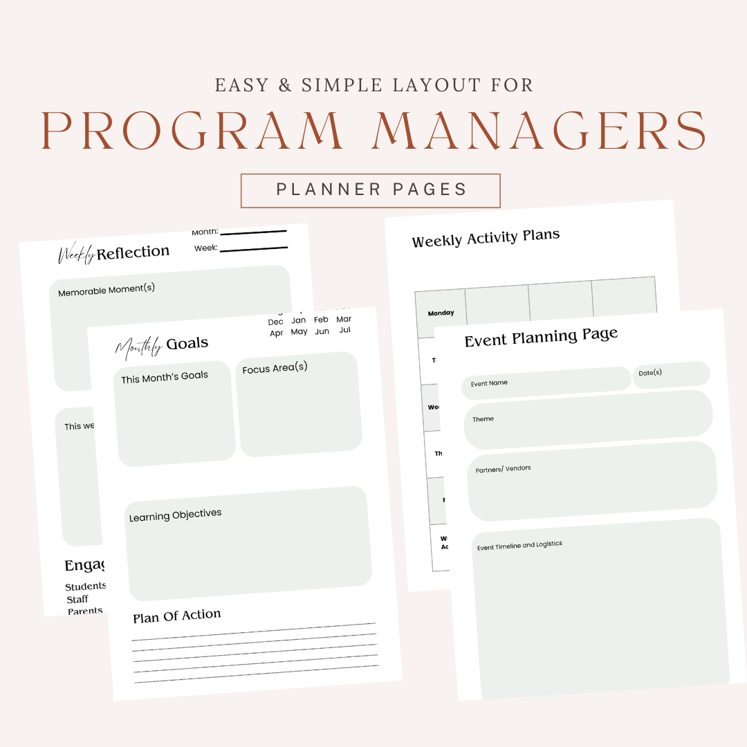 12-month Youth Program Planner